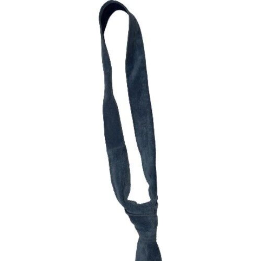 Vintage 1980s Skinny Grey Suede Tie Retro Mod New Wave - Picture 3 of 4